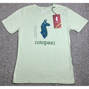 Cotopaxi Altitude Llama T-Shirt Lichen Green Women's Medium Organic Cotton NEW